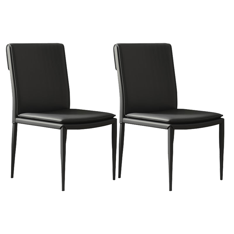 Kitchen Armless Metal Dining Chairs Home Side Chair with Upholstered