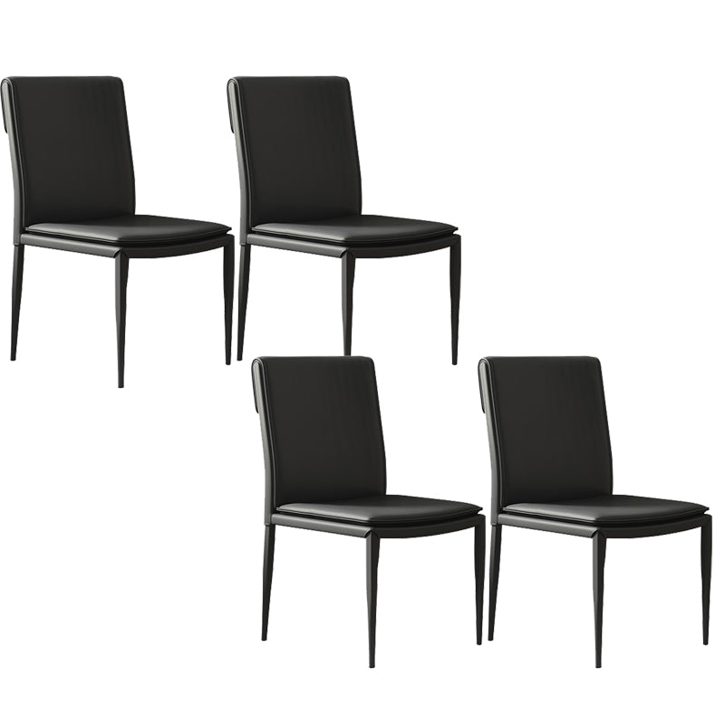 Kitchen Armless Metal Dining Chairs Home Side Chair with Upholstered