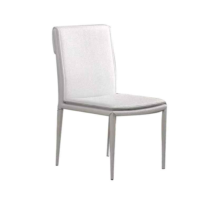Kitchen Armless Metal Dining Chairs Home Side Chair with Upholstered