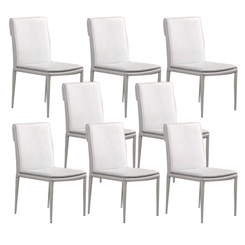 Kitchen Armless Metal Dining Chairs Home Side Chair with Upholstered