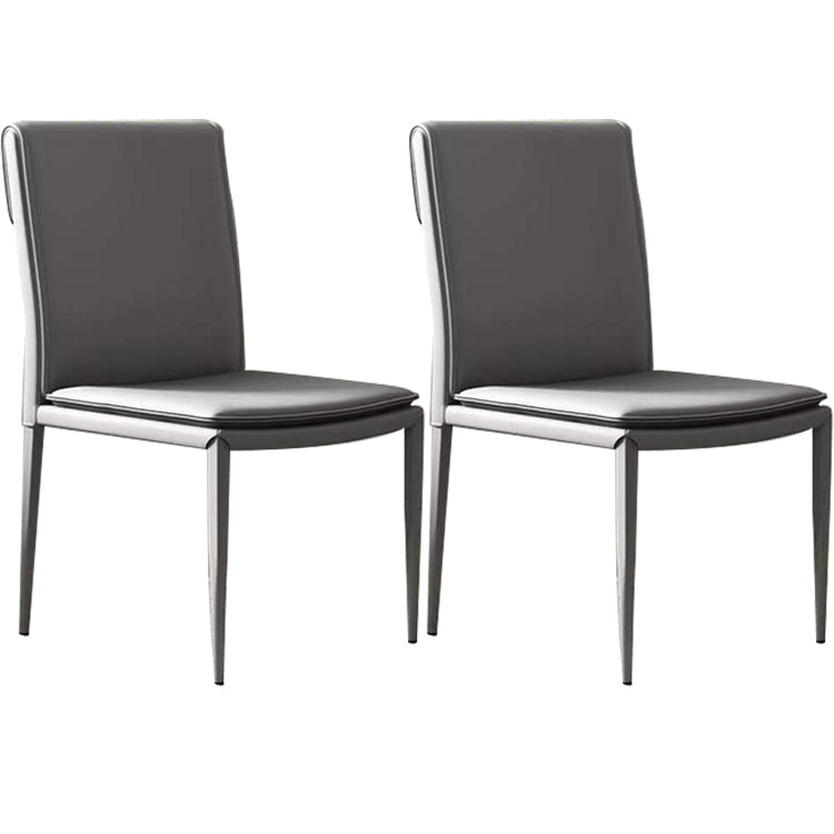 Kitchen Armless Metal Dining Chairs Home Side Chair with Upholstered