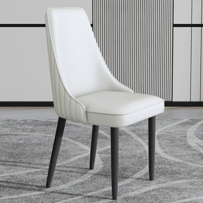 Faux Leather Dining Chair Parsons Home Arm Dining Side Chair