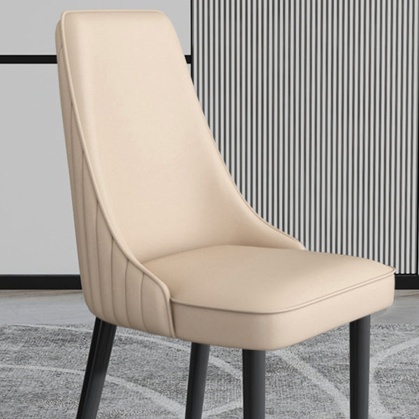 Faux Leather Dining Chair Parsons Home Arm Dining Side Chair