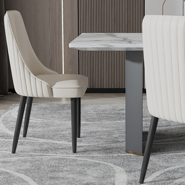 Faux Leather Dining Chair Parsons Home Arm Dining Side Chair