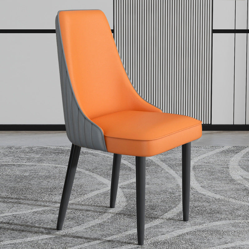 Faux Leather Dining Chair Parsons Home Arm Dining Side Chair