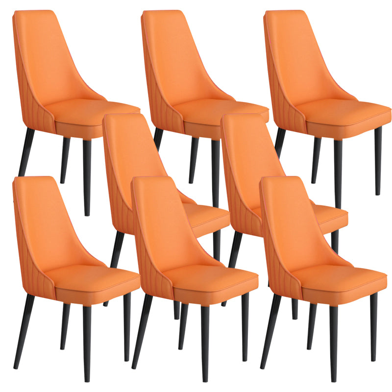 Faux Leather Dining Chair Parsons Home Arm Dining Side Chair