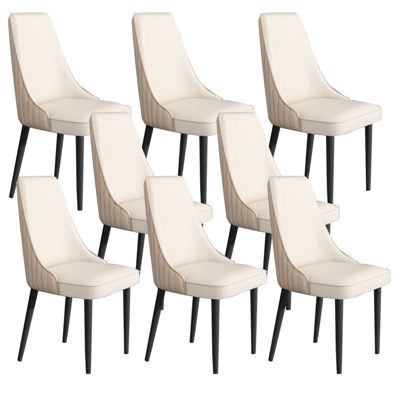 Faux Leather Dining Chair Parsons Home Arm Dining Side Chair