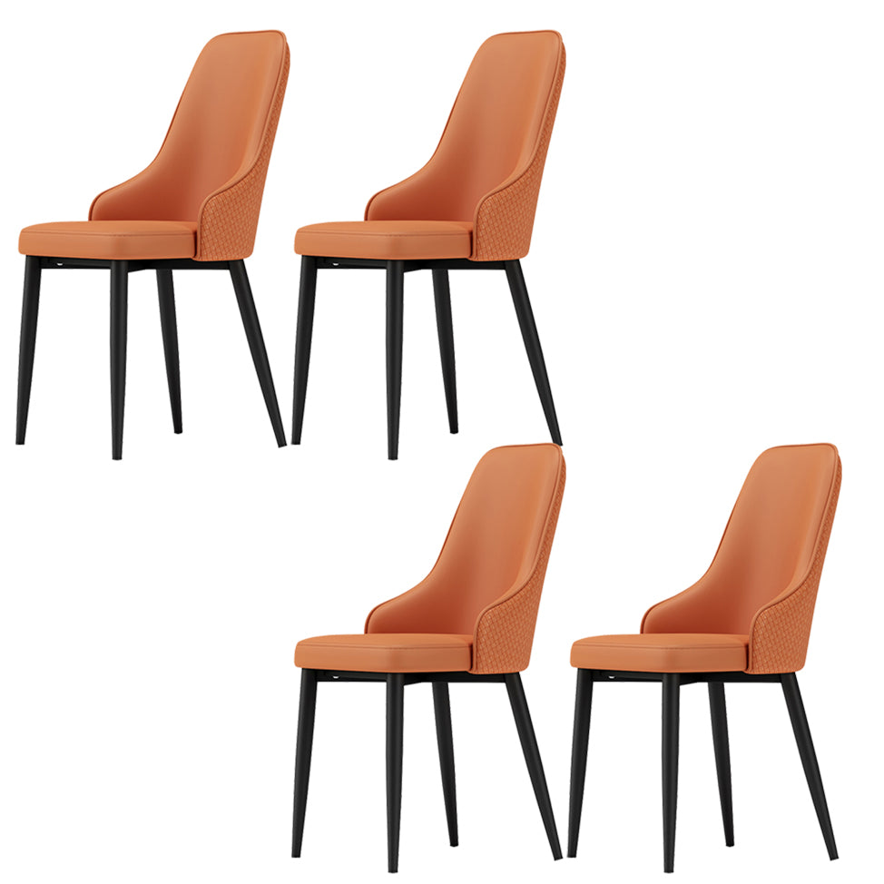 Faux Leather Dining Chair Industrial Style Parsons Side Chair