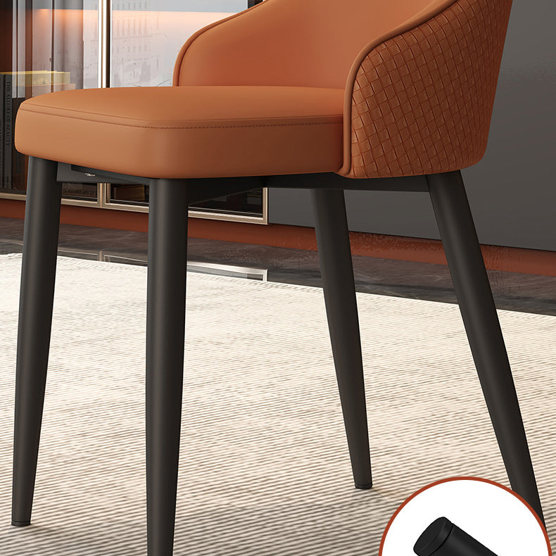 Faux Leather Dining Chair Industrial Style Parsons Side Chair