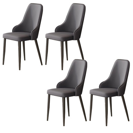 Faux Leather Dining Chair Industrial Style Parsons Side Chair