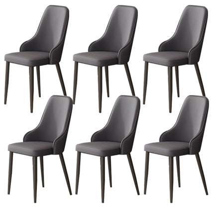 Faux Leather Dining Chair Industrial Style Parsons Side Chair