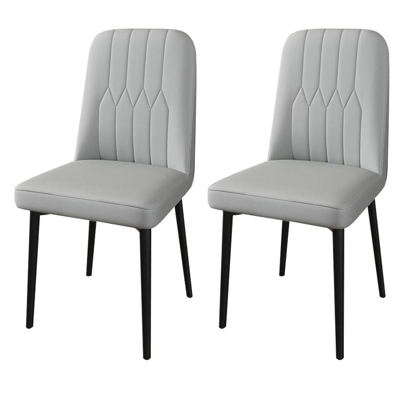 PU Leather Dining Chairs Parsons Armless Side Chair for Restaurant