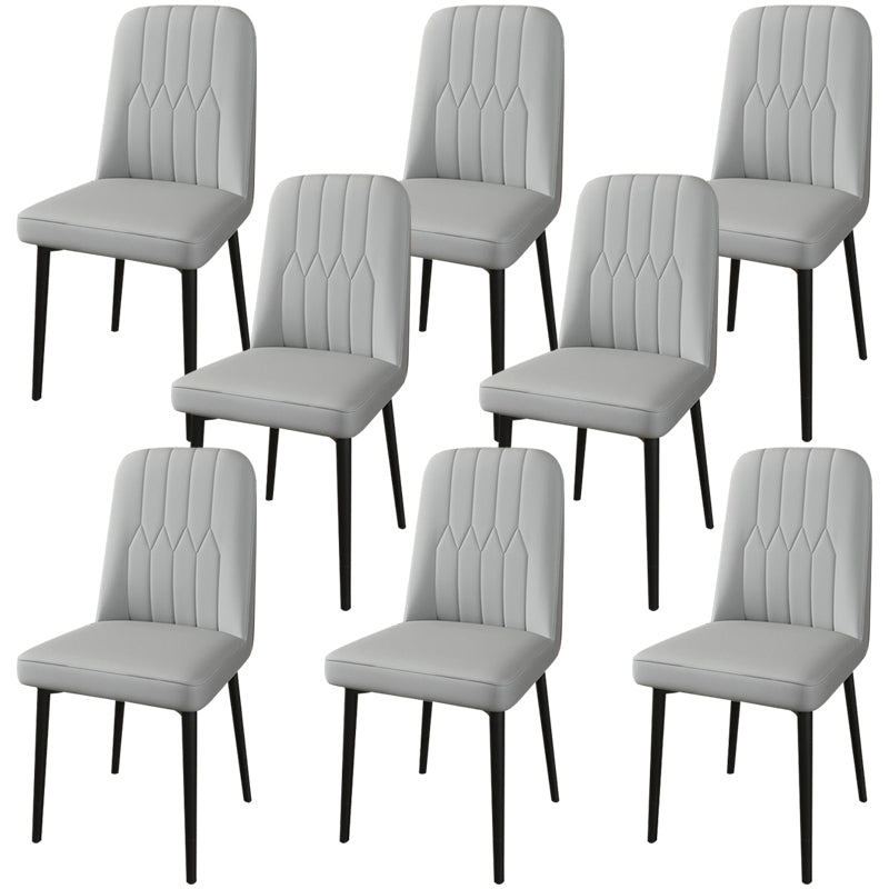 PU Leather Dining Chairs Parsons Armless Side Chair for Restaurant