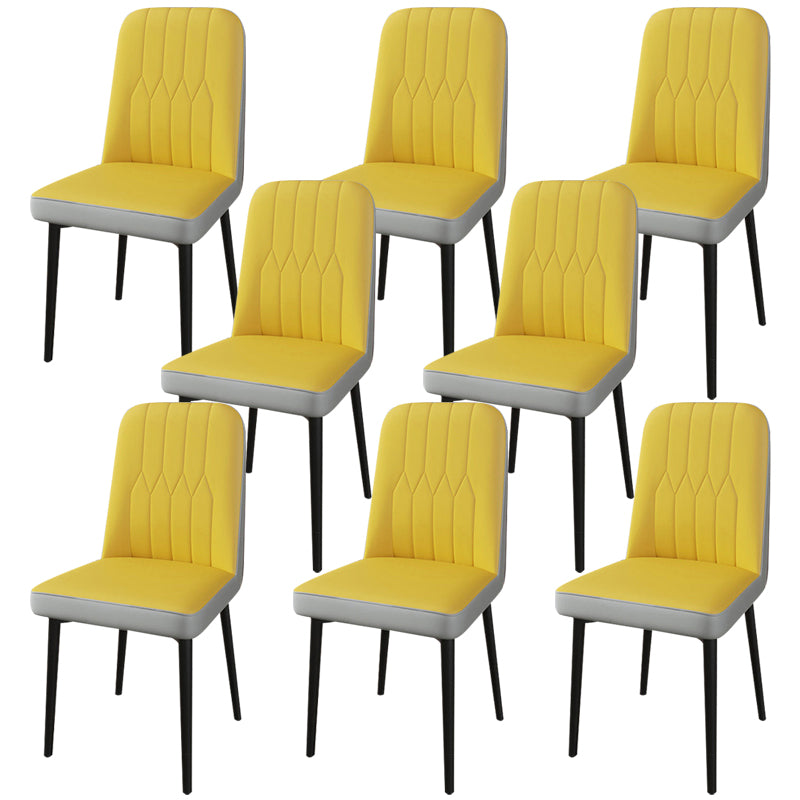 PU Leather Dining Chairs Parsons Armless Side Chair for Restaurant