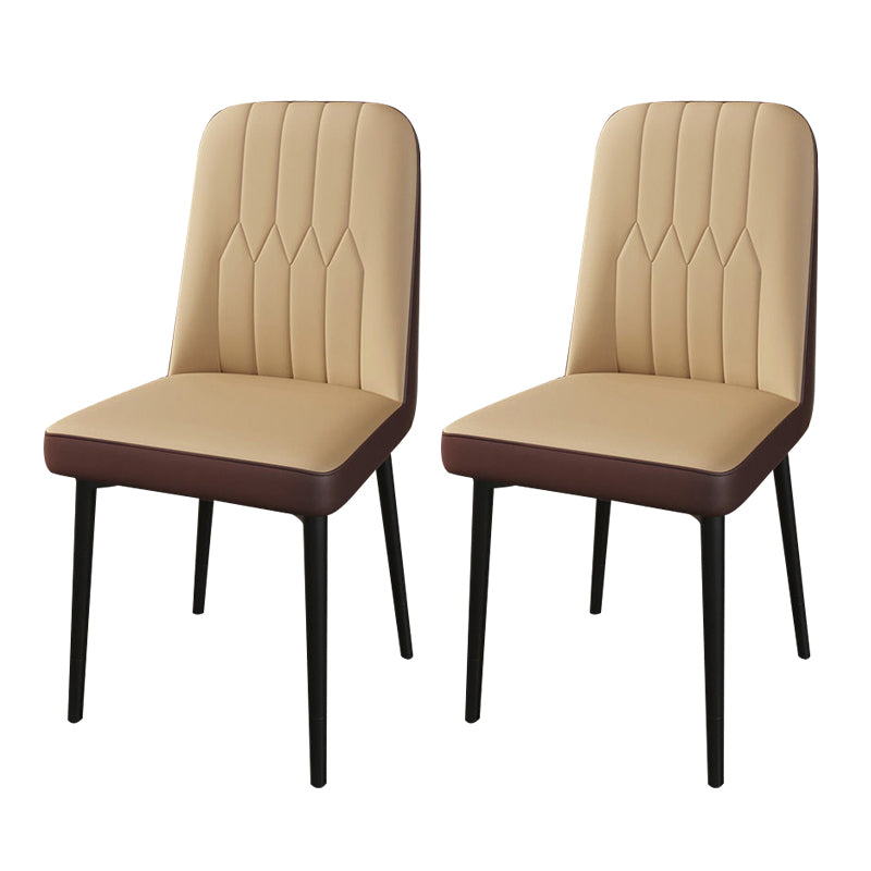 PU Leather Dining Chairs Parsons Armless Side Chair for Restaurant