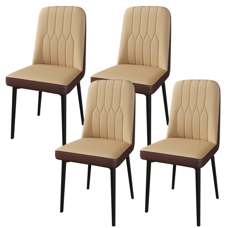 PU Leather Dining Chairs Parsons Armless Side Chair for Restaurant
