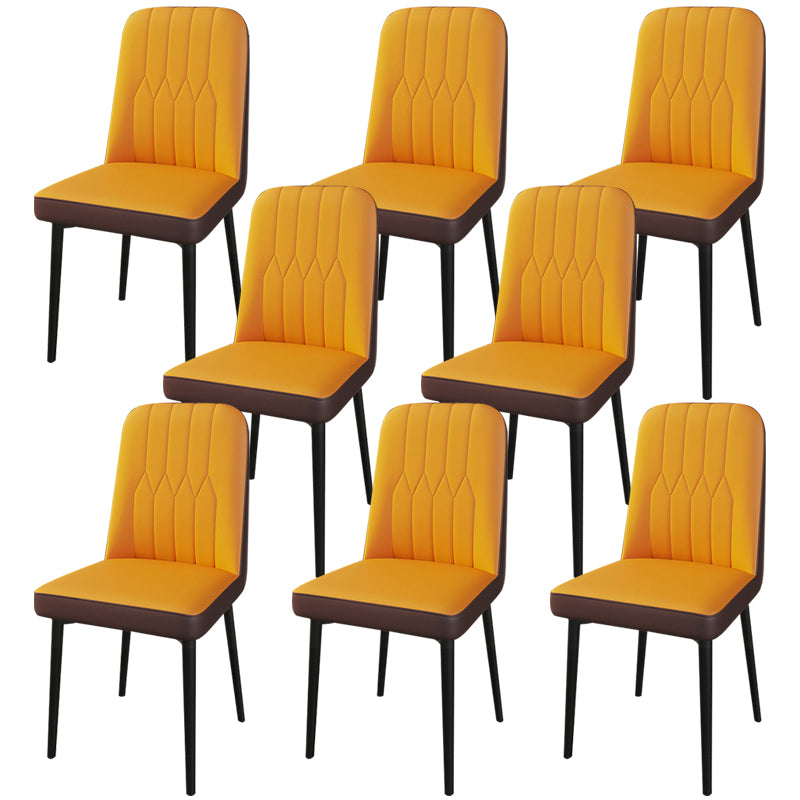 PU Leather Dining Chairs Parsons Armless Side Chair for Restaurant