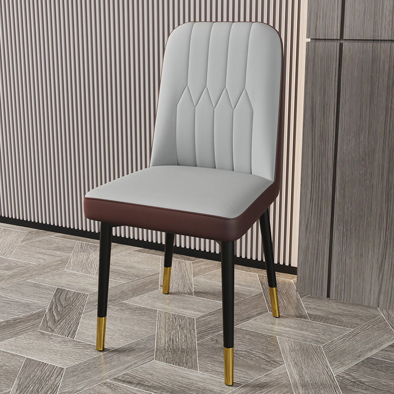 PU Leather Dining Chairs Parsons Armless Side Chair for Restaurant