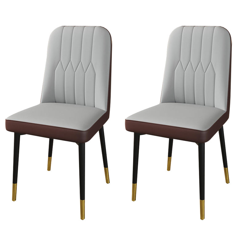 PU Leather Dining Chairs Parsons Armless Side Chair for Restaurant