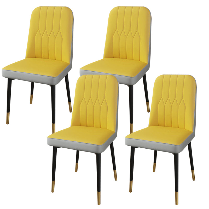 PU Leather Dining Chairs Parsons Armless Side Chair for Restaurant