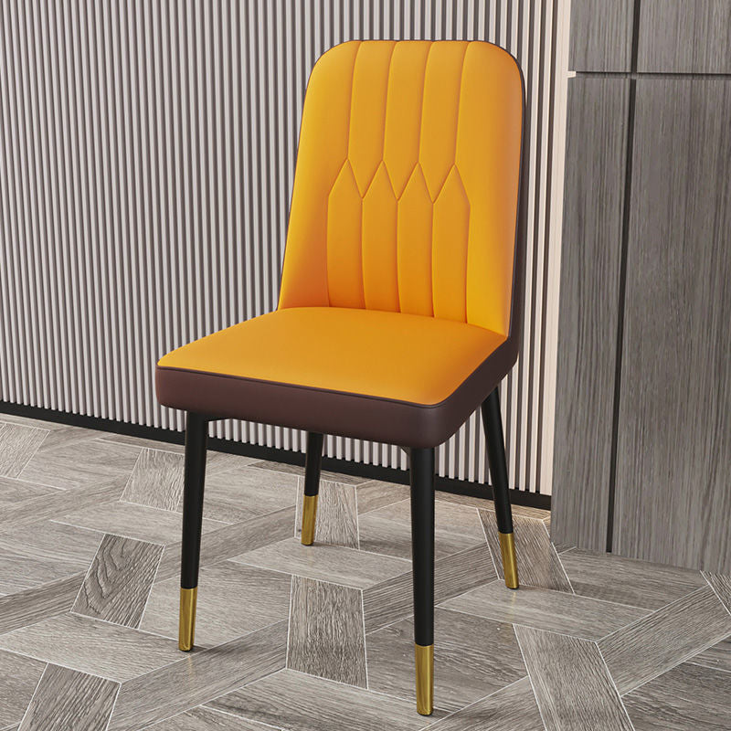 PU Leather Dining Chairs Parsons Armless Side Chair for Restaurant