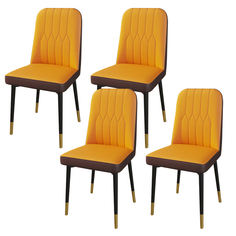 PU Leather Dining Chairs Parsons Armless Side Chair for Restaurant