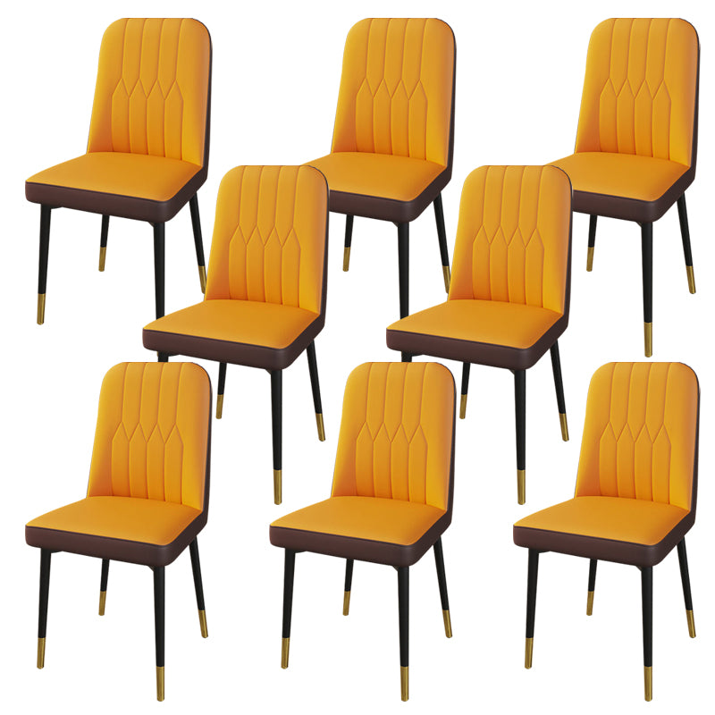 PU Leather Dining Chairs Parsons Armless Side Chair for Restaurant