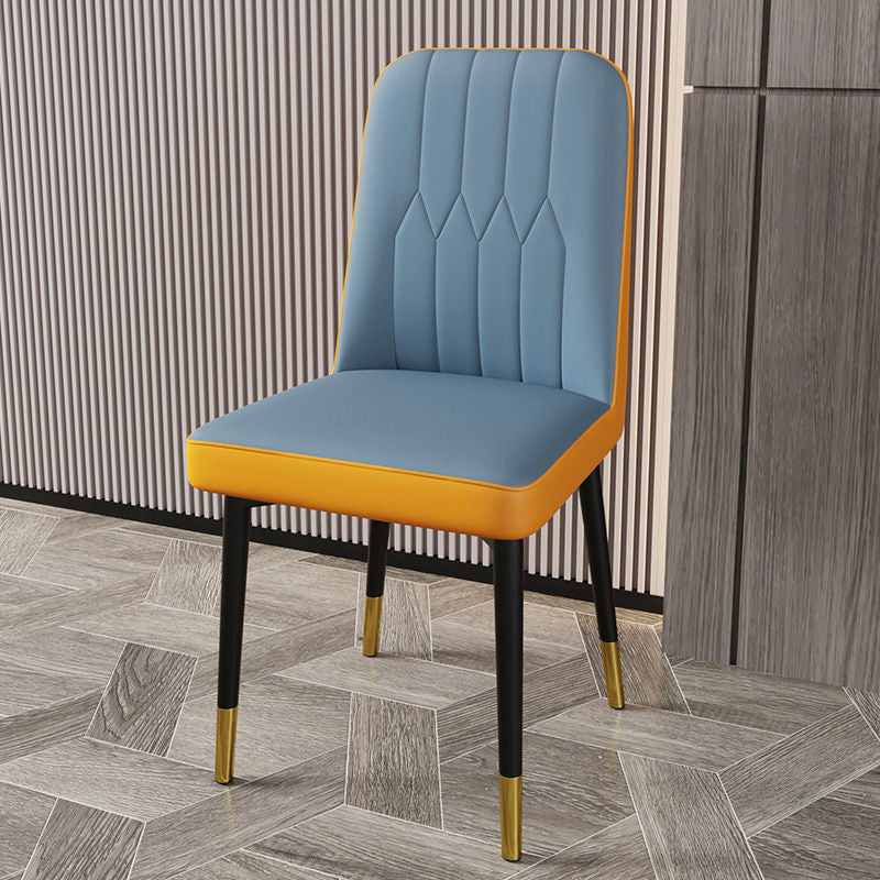 PU Leather Dining Chairs Parsons Armless Side Chair for Restaurant