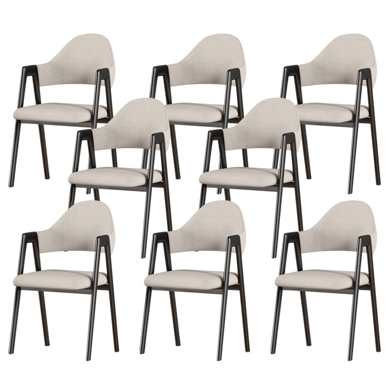 Glam Style Arm Chair 19.3" Wide Open Back Dining Side Chair Set