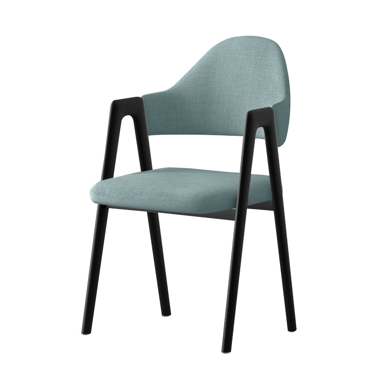 Glam Style Arm Chair 19.3" Wide Open Back Dining Side Chair Set