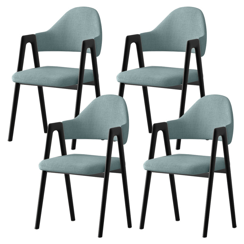 Glam Style Arm Chair 19.3" Wide Open Back Dining Side Chair Set