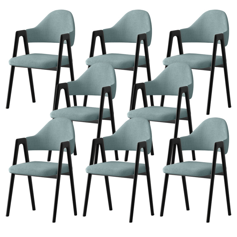 Glam Style Arm Chair 19.3" Wide Open Back Dining Side Chair Set