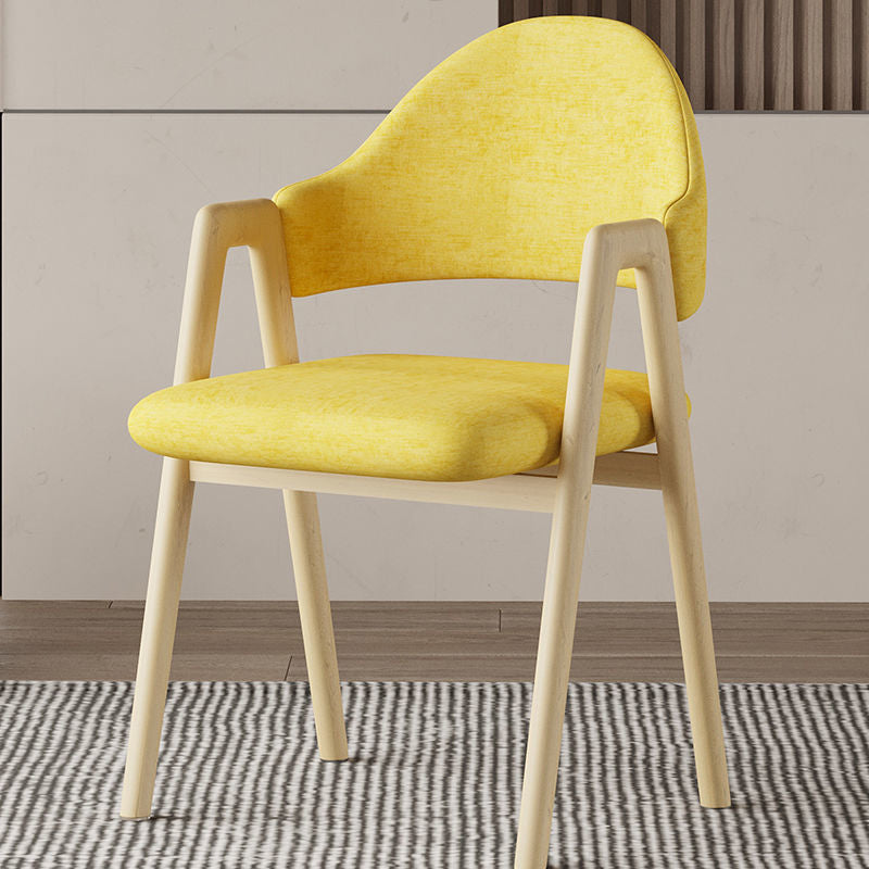 Glam Style Arm Chair 19.3" Wide Open Back Dining Side Chair Set