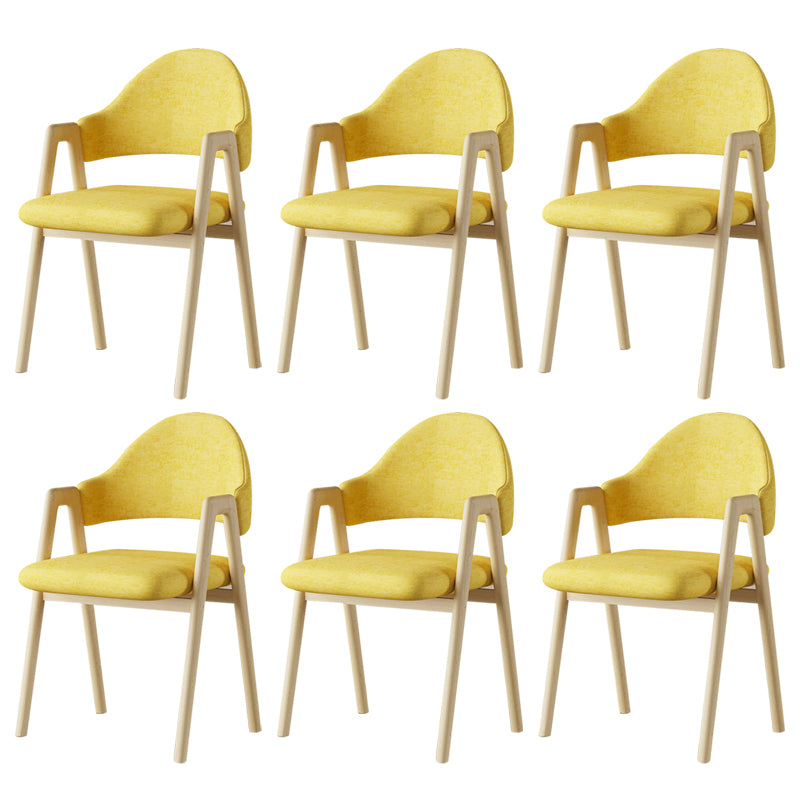 Glam Style Arm Chair 19.3" Wide Open Back Dining Side Chair Set