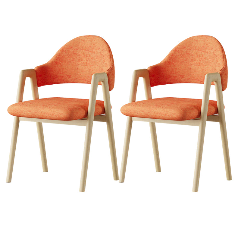 Glam Style Arm Chair 19.3" Wide Open Back Dining Side Chair Set