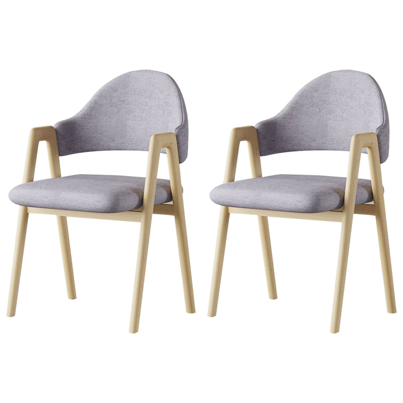 Glam Style Arm Chair 19.3" Wide Open Back Dining Side Chair Set