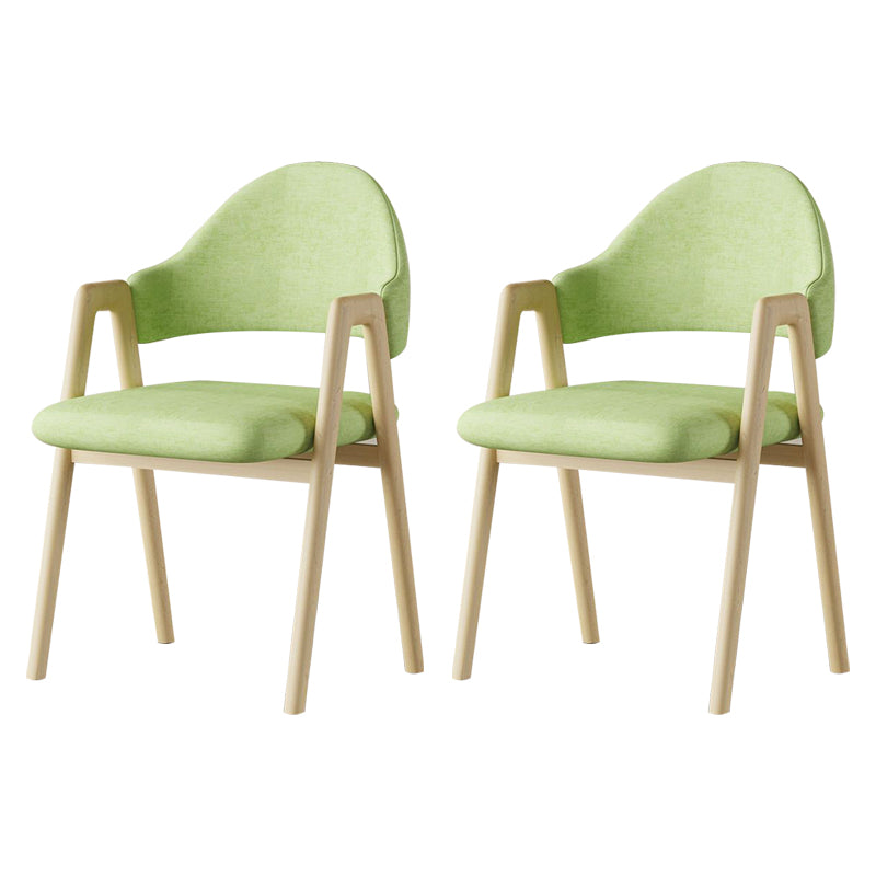 Glam Style Arm Chair 19.3" Wide Open Back Dining Side Chair Set