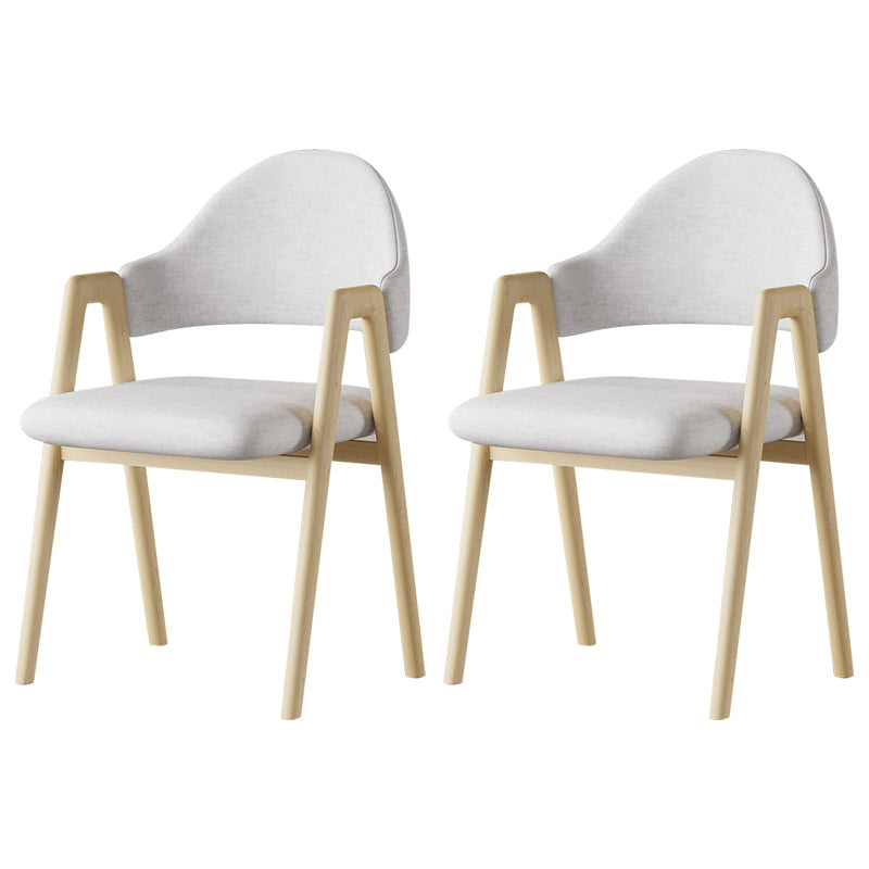 Glam Style Arm Chair 19.3" Wide Open Back Dining Side Chair Set