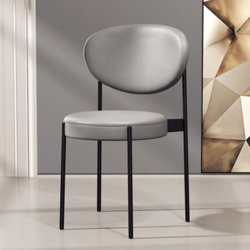 Metal Industrial Style Side Chair 16" Wide Open Back Dining Side Chair