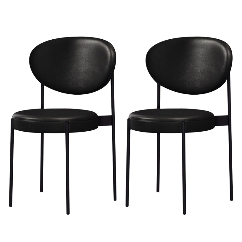 Metal Industrial Style Side Chair 16" Wide Open Back Dining Side Chair