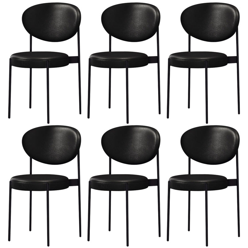 Metal Industrial Style Side Chair 16" Wide Open Back Dining Side Chair