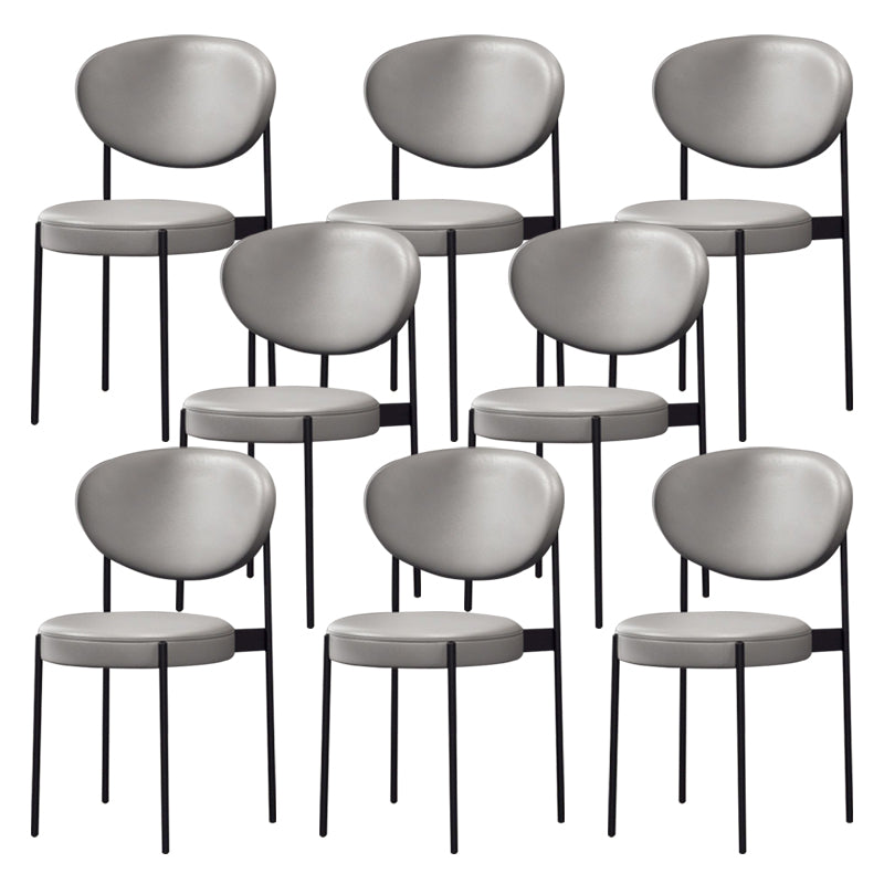 Metal Industrial Style Side Chair 16" Wide Open Back Dining Side Chair