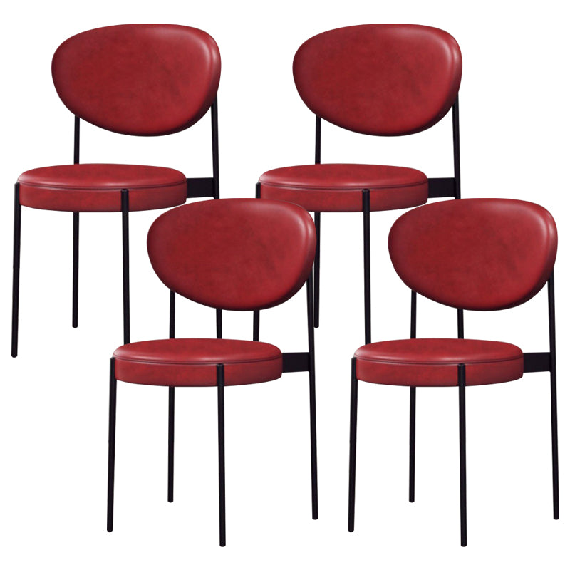 Metal Industrial Style Side Chair 16" Wide Open Back Dining Side Chair