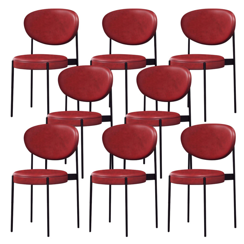 Metal Industrial Style Side Chair 16" Wide Open Back Dining Side Chair