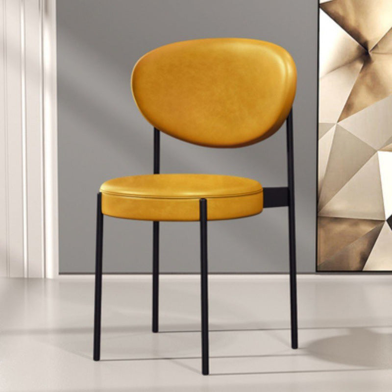 Metal Industrial Style Side Chair 16" Wide Open Back Dining Side Chair