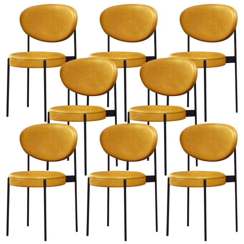 Metal Industrial Style Side Chair 16" Wide Open Back Dining Side Chair