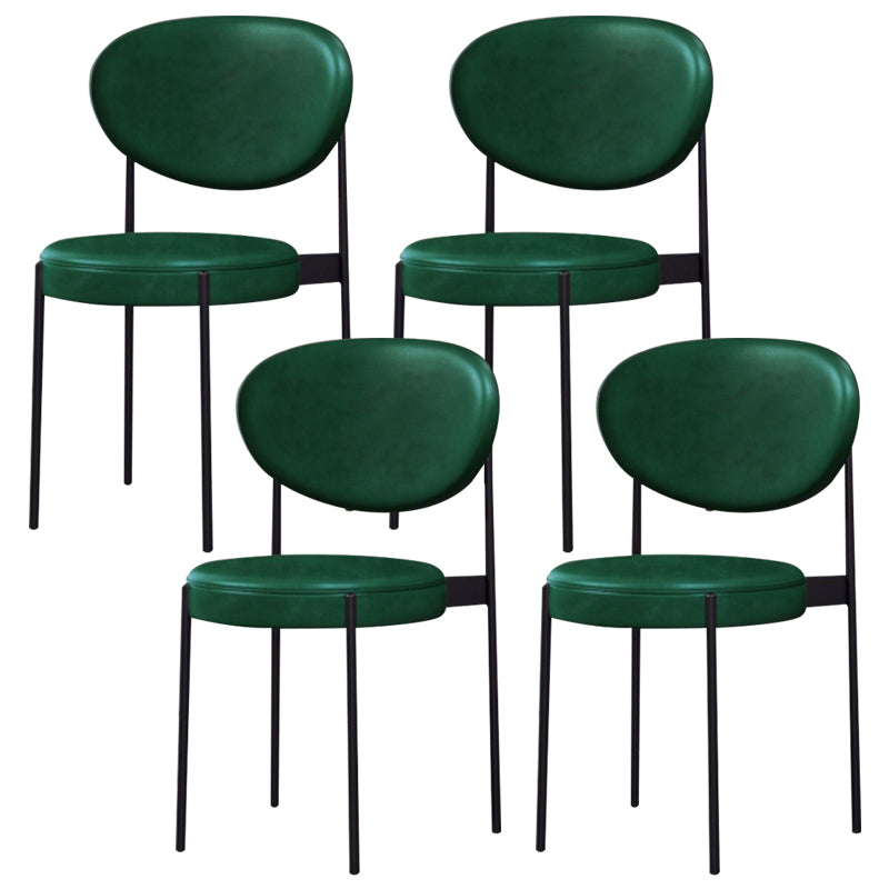 Metal Industrial Style Side Chair 16" Wide Open Back Dining Side Chair