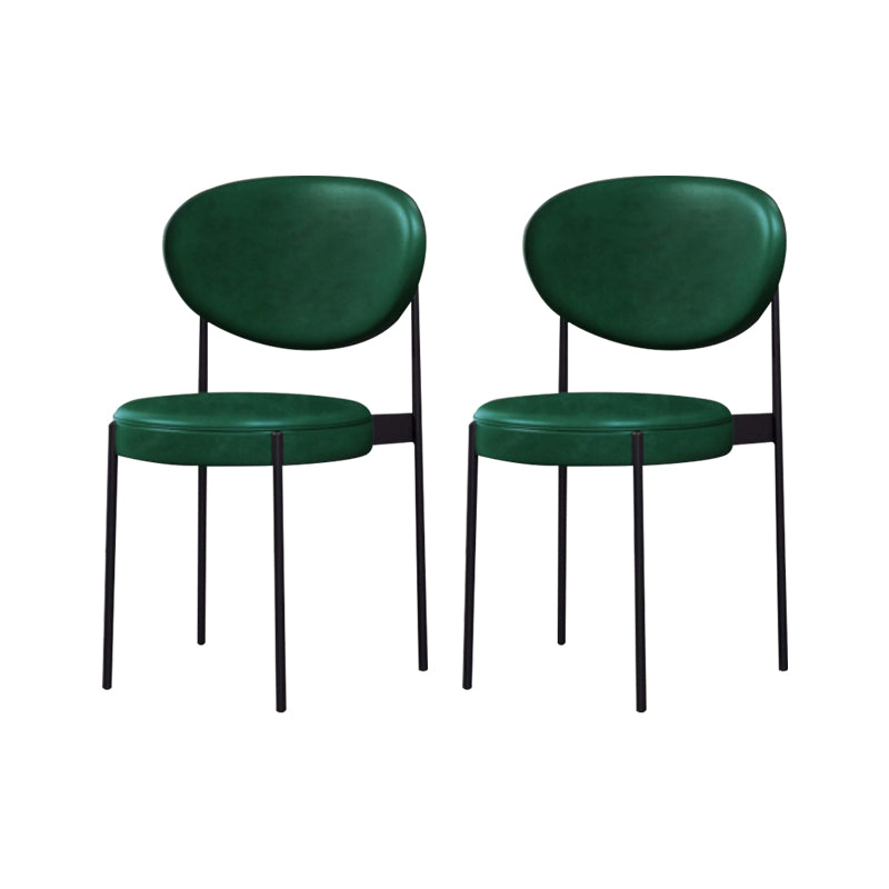 Metal Industrial Style Side Chair 16" Wide Open Back Dining Side Chair