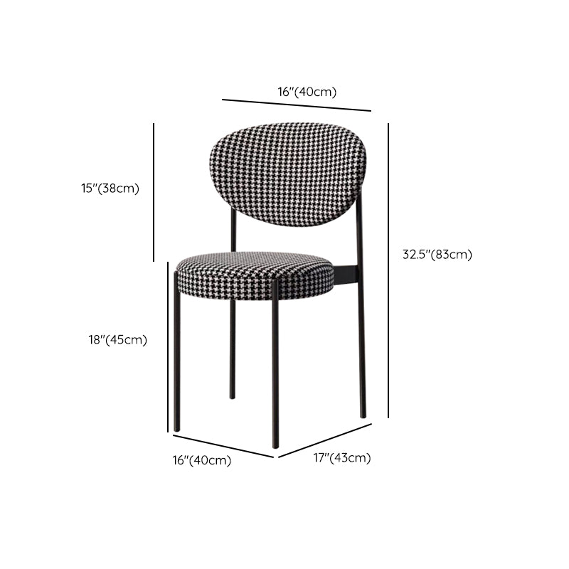 Metal Industrial Style Side Chair 16" Wide Open Back Dining Side Chair