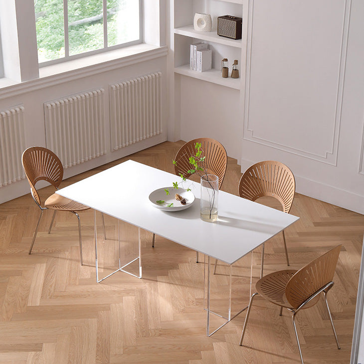 Medieval Modern Stone Dining Table Double Pedestal Table for Kitchen